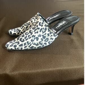 VANELI Leopard Print Kitten Heel Mules ANIMAL PRINT MOB WIFE Size 6.5 Shoes